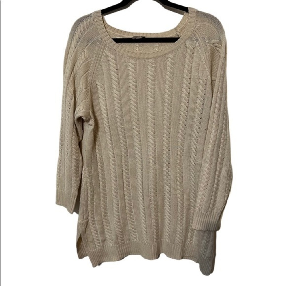 J. Jill Cream Color Long Sleeve Sweater Size Medium